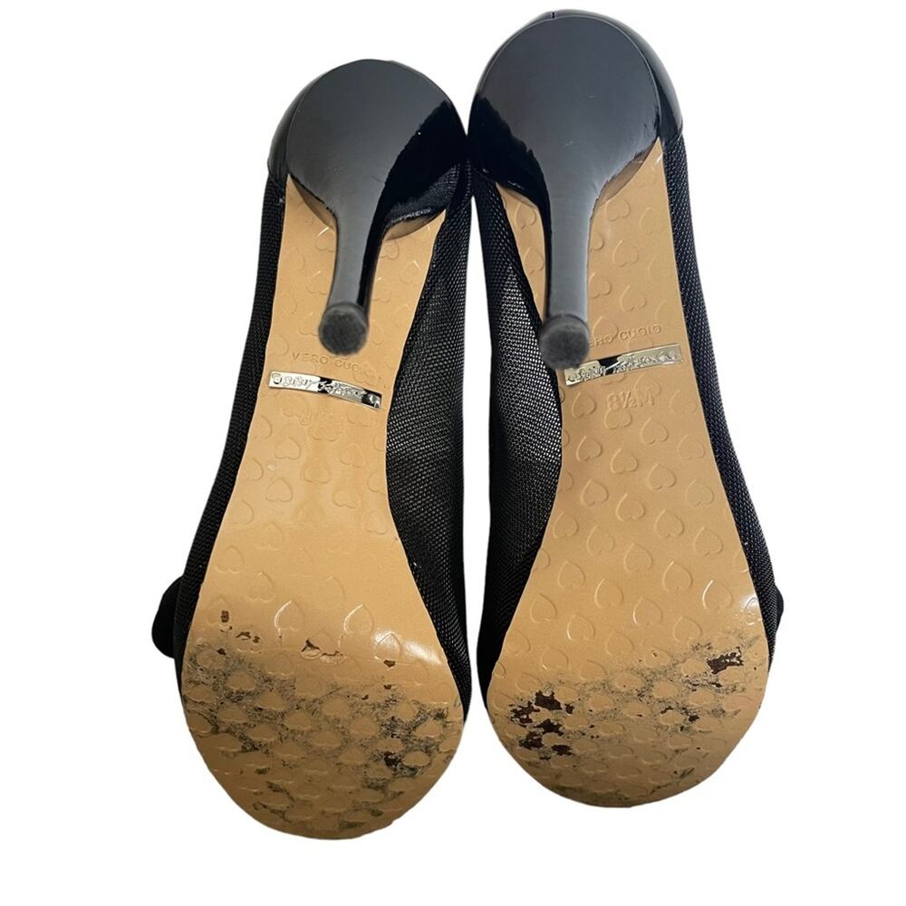 Betsey Johnson Women's Alexandra Open Toe Mesh Pumps Shoes Black Size 8.5 - Picture 12 of 13